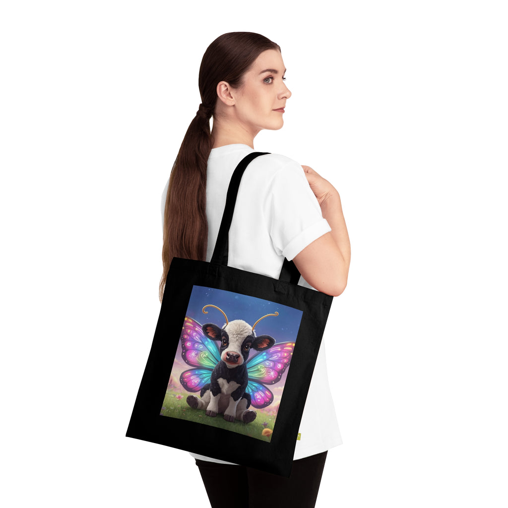 Tote Bag - Cow Butterfly Cute Design