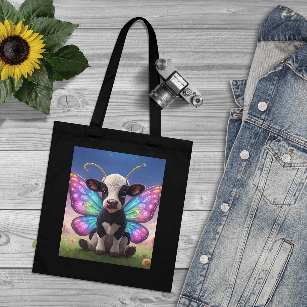 Tote Bag - Cow Butterfly Cute Design